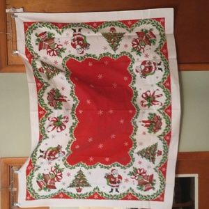 Vintage Christmas Holiday Rectangular Tablecloth